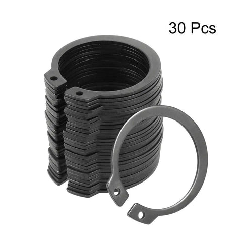 33.5mm External Circlip Set For Shafts, C Clip Retaining Rings In 65Mn Steel, 30 Pack, Inner 27.9mm, Outer 33.5mm, Thickness 1.2mm