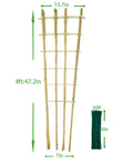 3 Pack 4 Foot Bamboo Trellis Fan Shaped Plant Support For Outdoor And Indoor Potted Climbing Plants Vegetables Tomatoes