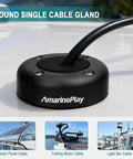 Waterproof Round Marine Cable Gland Pass Through Seal For Boat Wiring No Fuss Install With Rubber Seal Fits Cables Up To 1.08 In And Connectors Up To 1.34 In Aluminum Alloy Marine Grade, round cable gland on boat deck