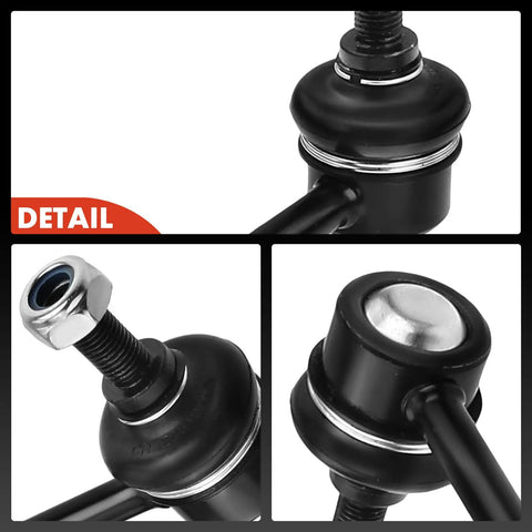Close-up of Front Sway Bar Links For Honda Fit 2007 2008, 2 Pack, Stabilizer End Links Replacement, direct fit heavy duty steel.
