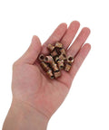 Hand holding Threaded Wood Inserts M6x10mm Countersunk Flange 50 Pack Carbon Steel Screw Inserts for furniture assembly