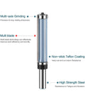 Premium Double Bearing Flush Trim Router Bit With 1/2 Inch And 12mm Shake for precise wood milling and smooth edge trimming.