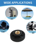 Black 1/4-20 Inch Camera Nut Female Threaded Knurled Thumb Nuts Adapters for cameras tripods ball heads and lamp holders 4 pack durable brass
