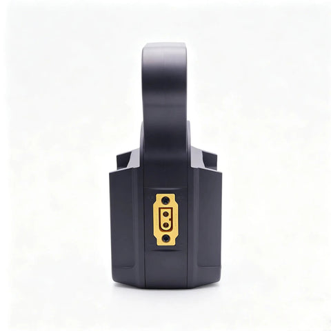 Side view of XT60 Power Adapter For 18V Lithium Batteries Ideal For DIY RC Cars Trucks And FPV Drones Compatible With Milwaukee M18 18V Batteries.