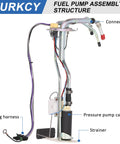 Electric Fuel Pump For Chevy And GMC C K Trucks 1988 1989 1990 1991 1992 1993 1994 1995 V8 7.4L 5.0L 5.7L And V6 4.3L Plug And Play OEM Replacement Module Assembly E3621S showing wiring harness, connector, and strainer