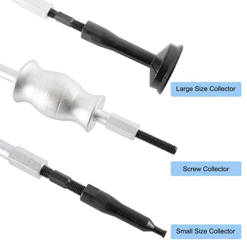 KUNTEC blind inner bearing race and seal puller set with slide hammer; includes large, small and screw collectors.