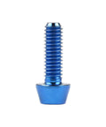 Blue titanium DIN912 M4x12mm tapered-head hex bolt