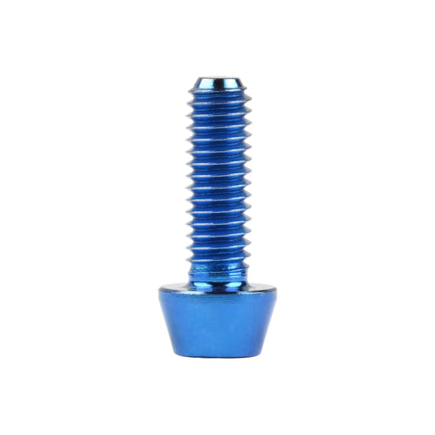 Blue titanium DIN912 M4x12mm tapered-head hex bolt