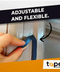 Person applying Tight As A Drum Closed Cell Sponge Rubber Foam Tape 3/8 Inch Wide By 3/16 Inch Thick By 50 Feet Long for door sealing.