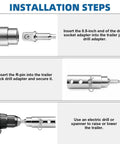 Installation guide for Beefed Up Stainless Steel Trailer Jack Drill Adapter Kit With One Inch Drive Shaft And One Half Inch Socket