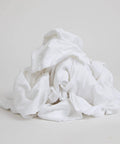 Bulk T Shirt Rags 5 lb Box White Cotton Wiping Cloths For Paint, Stain, Grease Cleanup In Shop And Auto Use, stacked