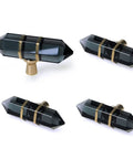 4 Pack Hexagonal Crystal Glass Knobs With Copper Wire Wrapped On Brass Base Drawer Pulls For Cabinets Dressers And Kitchens Gold Finish