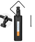 Pro Grade Round Cable Stripping Knife for 19-40mm Armored Cables with spare blade, vertical and horizontal action close-up