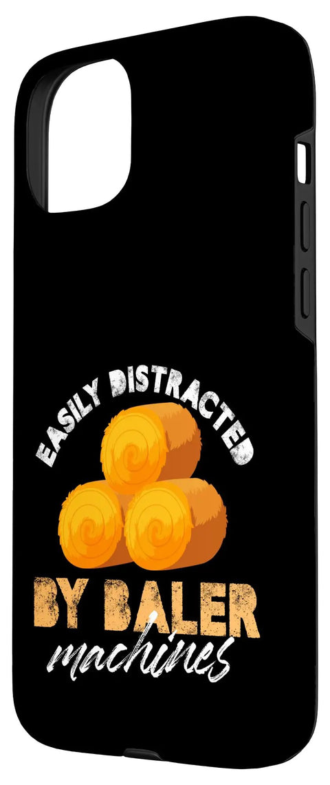 Baler Machines Hay Bale Farm Design Case For iPhone 15 Plus Premium Protective Two Layer Case With Scratch Resistant Polycarbonate