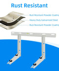 Top Shelf Heavy Duty Mini Split Wall Mount Bracket For Universal Ductless Air Conditioners with rust-resistant galvanized steel.