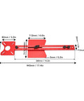 Rock Solid Heavy Duty 4 In 1 Aluminum Router Jig Kit With Quick Assembly Backer Bracket dimensions and features image.