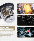 Tight Heavy Duty Automotive Coolant Thermostat Replacement High Performance Engine Temp Control with stainless steel housing.