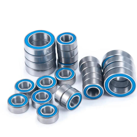 RC Bearing Kit For Gen7 And Everest 1/10 Scale Crawler Cars, 25 Pcs Wheel Hub Sealed Bearings Upgrade Pack shown in assorted sizes.