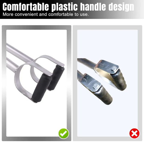 Pro Grade Hand Seamer Tool for Sheet Metal with ergonomic handle design, focus on handle comparison