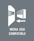 WERA 2GO compatibility symbol for 9 Piece Torx Bit Socket Set On Durable Textile Belt With Holding Function One Quarter Inch Drive Portable Toolkit