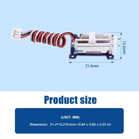 Dimensions of Lightweight 1.5g Micro Linear Servo For RC Planes Ultra Micro Aircraft with JST Connectors