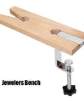 Wooden Jewelers Bench Pin Clamp For Sawing And Shaping Great Tabletop Jewelry Workbench Support Pro Grade Stable Pin Vise