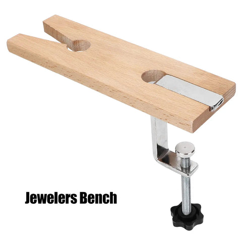 Wooden Jewelers Bench Pin Clamp For Sawing And Shaping Great Tabletop Jewelry Workbench Support Pro Grade Stable Pin Vise