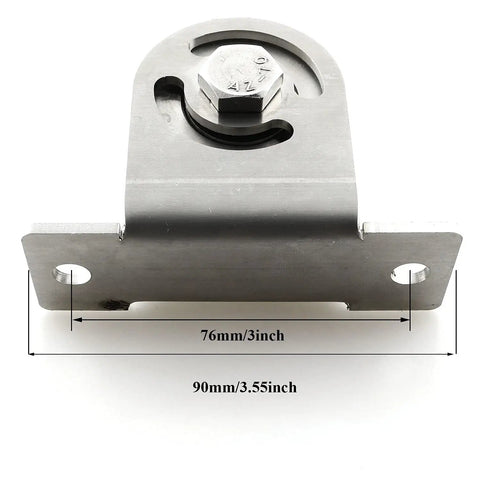 Detachable Stainless Steel V-Type Groove Sliding Wheel Roller Track Rail Fixed Pulley With Duplex Bearing For 0-13mm Wire Rope, 90mm mount