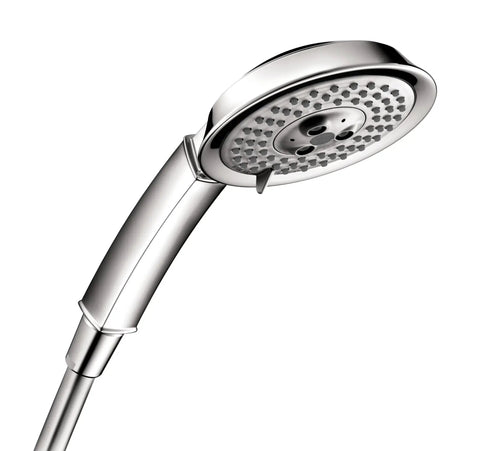 Raindance C 100 AIR 3 Jet Hand Shower Chrome With Lush Soaking BalanceAir And RainAir Sprays 2.5 GPM Flow Classic Curved Design 