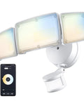 Smart Outdoor LED Flood Light With Motion Sensor, 40W, 4000LM, 2700K to 6500K, IP65 Waterproof, App Controlled, phone interface