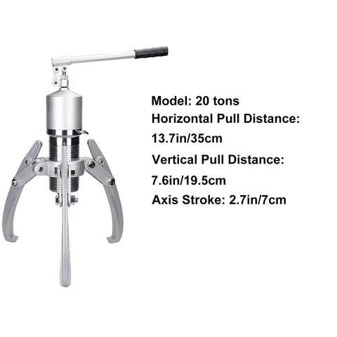 20 Ton Hydraulic Bearing Puller Heavy Duty Separator With Forged Claw Arms for precise vertical and horizontal pulling.