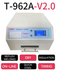 Front view of Automatic Reflow Soldering Machine With Hot Air Circulation And Infrared Heater for PCB SMT BGA Rework.