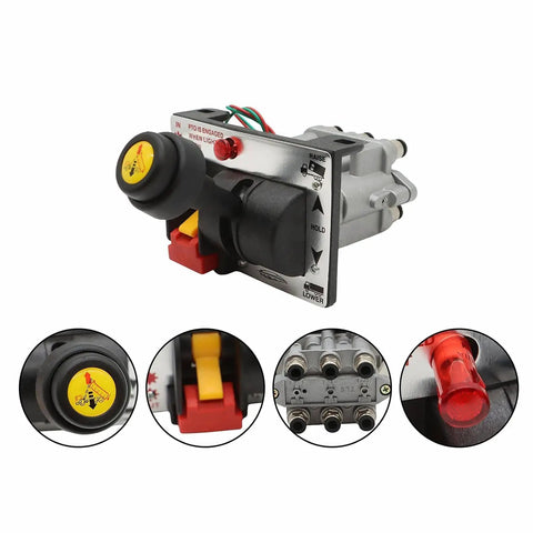 PTO Hoist Control Valve Kit With Dual Pneumatic Valves And Kickout For Beefed-Up Heavy Duty Hydraulic Tippers And Dump Trailers Direct Replacement For 328388-79X 329358X K90 Compatible With Apsco And Major PTO Hoist Systems