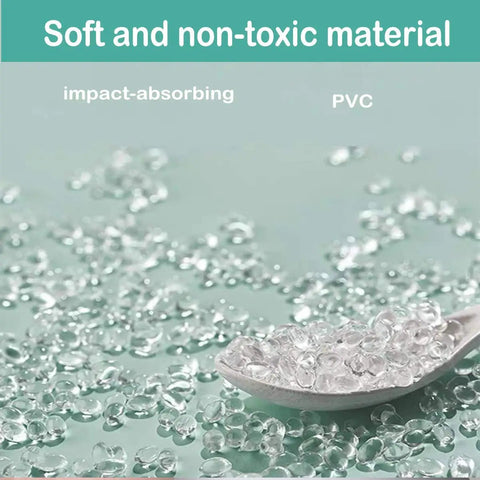 Soft, non-toxic PVC material used in Baby Proofing Safety Corner Guards 8 Pack Clear Table Corner Protectors for Furniture.