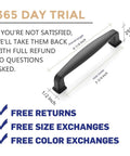 20 Pack Solid Matte Black Cabinet Pulls For Kitchen Cabinets And Drawers Center To Center 3-3/4 Inch with 365 Day Trial info