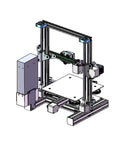Pro Grade Dual Z Axis Upgrade Kit With Lead Screw And Metal Power Supply Holder for Ender 3 Pro printers, front view diagram.