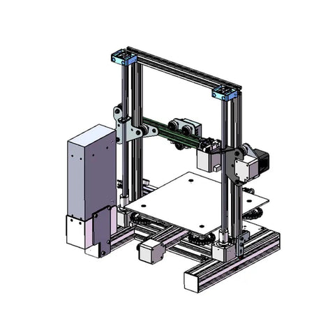 Pro Grade Dual Z Axis Upgrade Kit With Lead Screw And Metal Power Supply Holder for Ender 3 Pro printers, front view diagram.
