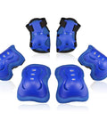 Kids Protective Gear Set With Knee Pads Elbow Pads And Wrist Guards For Roller Skating Riding Cycling BMX Skateboarding And Scooters Youth Size Small Blue Safe Durable Comfort For Young Riders