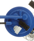 Built Tough Fuel Pump Module Assembly To Oe Standards With Zero Gas Gauge Drama And Lower Amperage Draw For Smooth Cruising and Dependable Daily Commute Performance All Year Long, blue housing and connectors view.