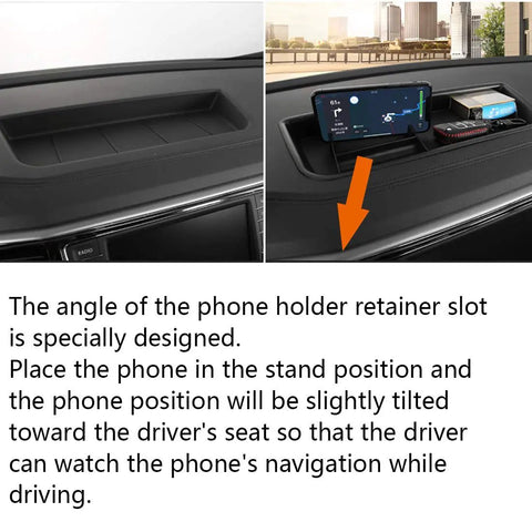 Interior Dashboard Storage Box Organizer Tray For Atlas 2018 2019 2020 2021 2022 2023 with phone stand and compartments