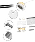 Replace Rattling Janky Doors Fast With Heavy Duty Sliding Rollers Whisper Quiet Track Pulleys For Barn Cabinet Glass Doors Adjustable glides and hardware components.