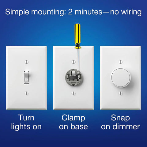 Aurora Smart Dimmer Switch For Philips Hue Bulbs Keeps Hue In Ready Mode With No App Required, installation process steps