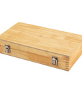 Closed wooden case for Keyway Broach Set For Lathe With One Eighth Inch Three Sixteenth Inch One Quarter Inch And Three Eighth Inch Teeth
