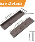 Zinc Alloy Flush Pull Handles Set Of 2 For Sliding Doors And Drawers, size details with dimensions and screws