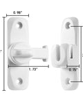 Matte White 90 And 180 Degree Barn Door Latch Zinc Alloy Flip Lock for Cabinets Gardens Barn Bathrooms and Windows