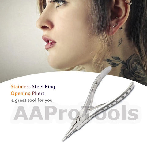 Set Of 2 Ring Opening And Ring Closing Pliers For Body Piercing Captive Bead Tools Stainless Steel With Red Dip Finish Durable And Easy Grip Ideal For Piercing Jewelry Making And Maintenance