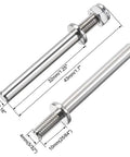 Beefy Steel Landing Gear Drive Shaft Axle For RC Airplane With Nuts Five Thirty Second Inch Diameter By One Point Seven Inch Length Includes Two Pack Durable RC Parts Upgrade, showing two steel axles with measurements