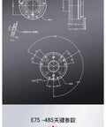 High Precision Six Dimensional Force Sensor For Industrial Robot Manipulator technical drawing showing measurements and specifications.