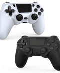 Two Pack Wireless Controllers For PS4 Pro And Slim Black White Color With Dual Vibration, 6 Axis Motion, Touch Pad, Share Button