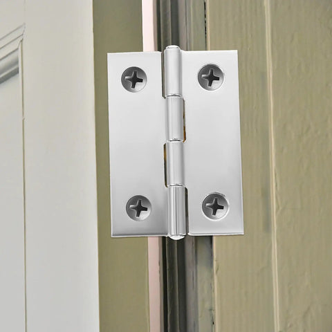 30 Pieces Stainless Steel 2 Inch Cabinet Door Hinges Set For Furniture And Cabinets Durable Rust Resistant Silver Metal Home Hardware With Screws